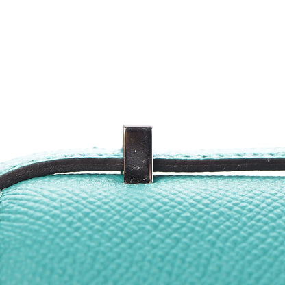 Hermes Epsom Enamel Constance 18 Bleu Paon Menthe 11 of 17