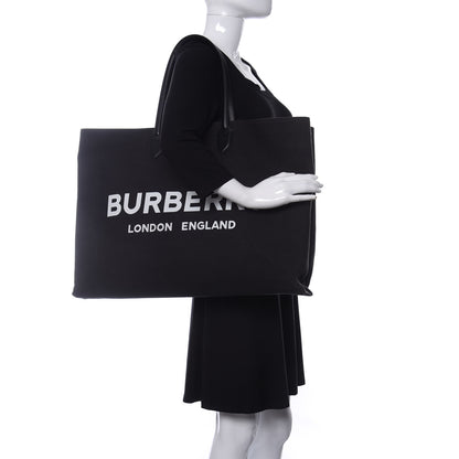 Burberry Canvas Lewes Tote Black 2 of 10