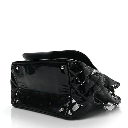 Chanel Vinyl CC Lipstick Accordion Flap Black 8 of 10