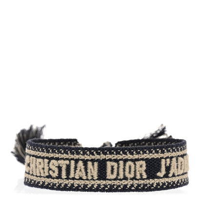 Christian Dior Woven Cotton J'Adior Friendship Bracelet Navy 1 of 5