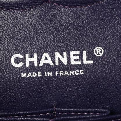 Chanel Lambskin Quilted Medium Double Flap Dark Purple 6 of 10