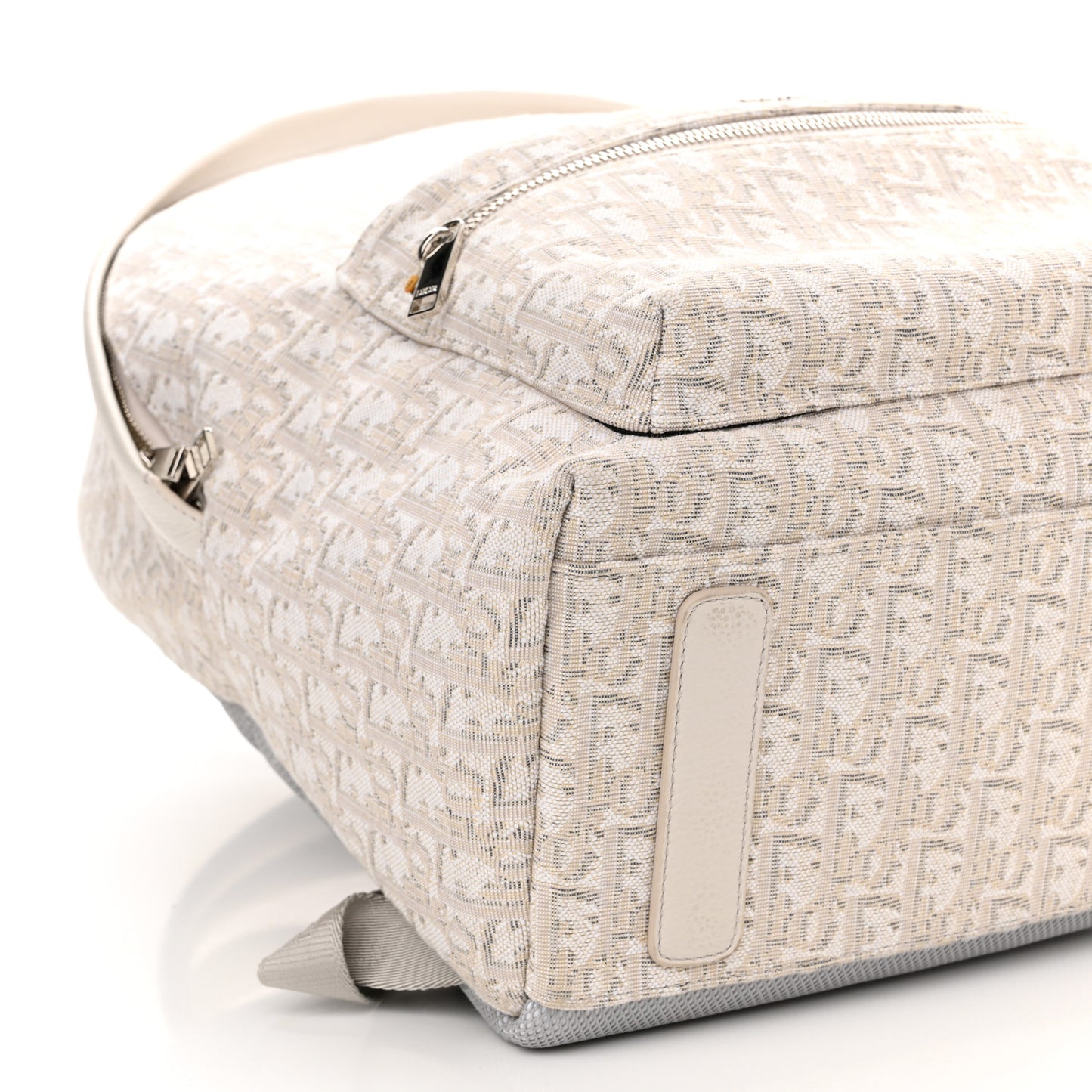 Oblique Calfskin Rider Backpack Beige