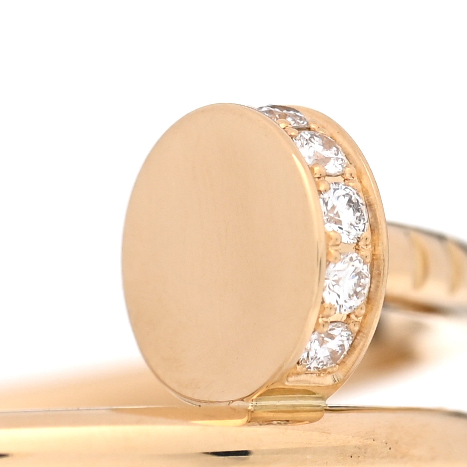 Cartier 18K Yellow Gold Diamond Juste Un Clou Wrap Ring 60 9 5 of 6