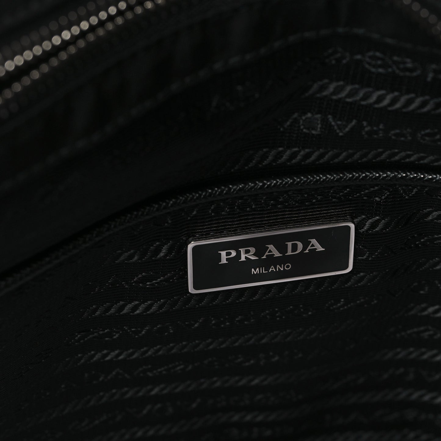 Tessuto Nylon Saffiano Shopping Tote Black