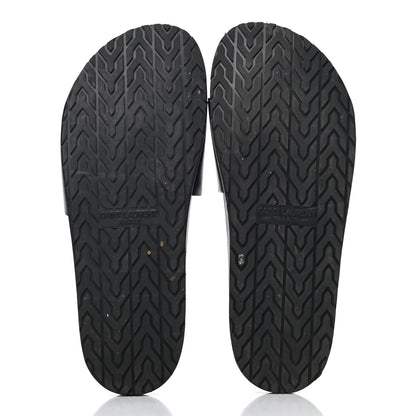Saint Laurent Calfskin Monogram Jimmy Joan Slide Sandals 42 Black 4 of 4