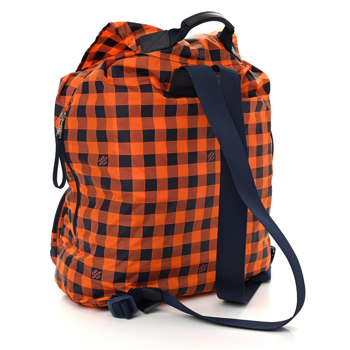 Nylon Damier Masai Adventure Practical Backpack Orange