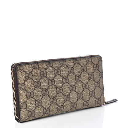 Gucci GG Supreme Monogram GG Pierce Zip Around Wallet Beige Ebony 3 of 7