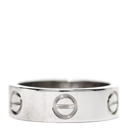 Cartier 18K White Gold 5.5mm LOVE Ring 50 5.25 1 of 4