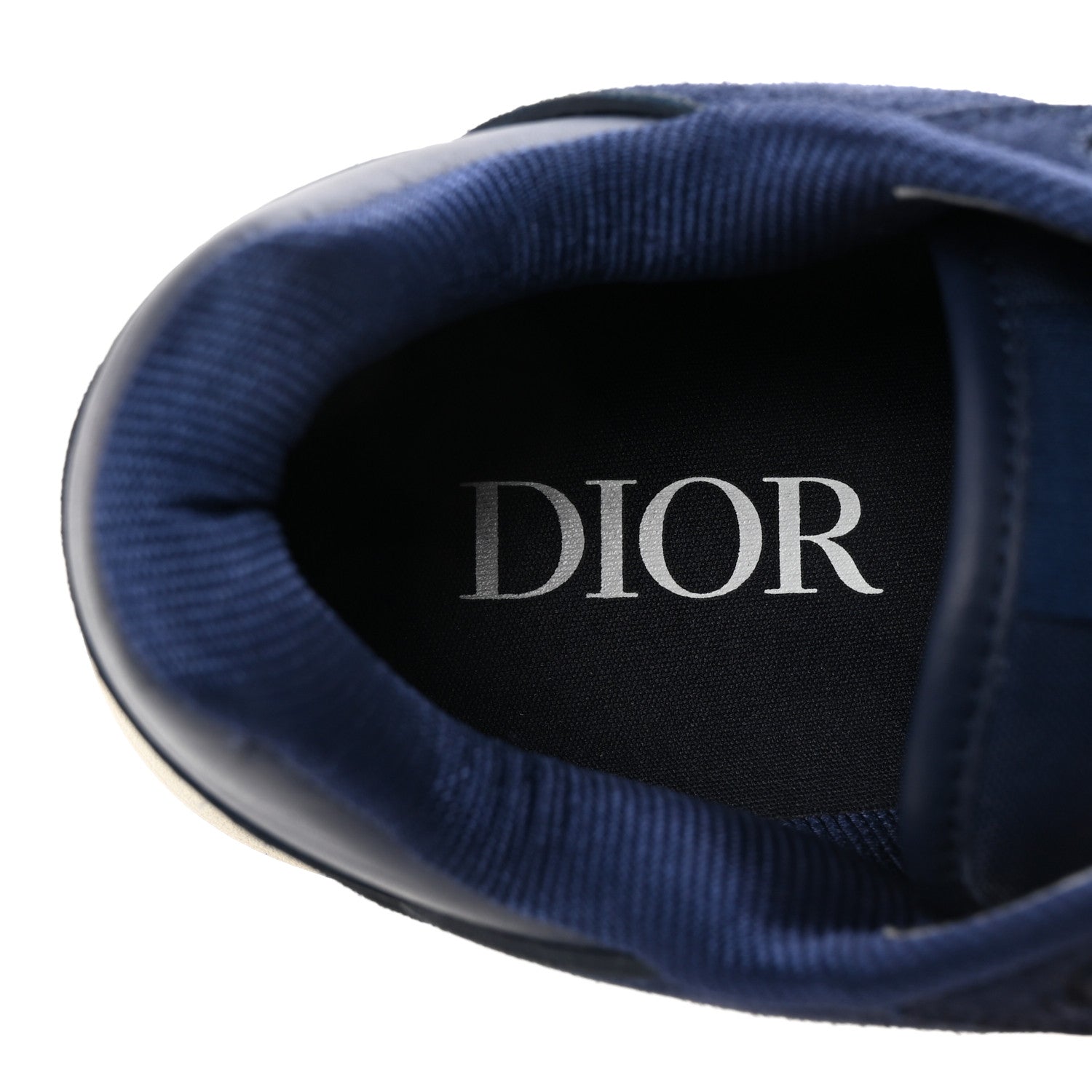 Christian Dior Suede Calfskin Oblique Mens B27 Uptown Low Top Sneaker 43 Navy Blue 8 of 9
