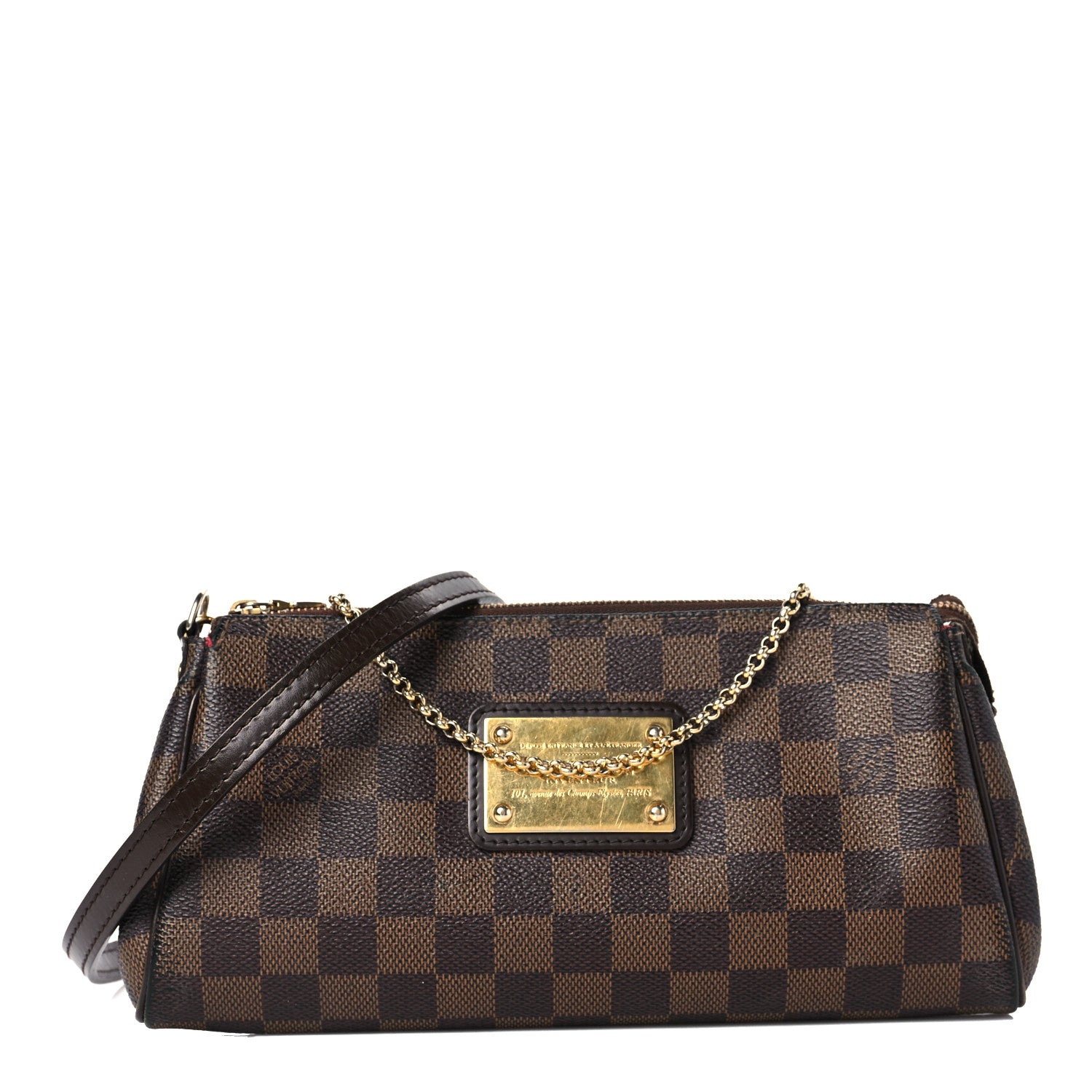 Louis Vuitton Damier Ebene Eva Clutch 1 of 9