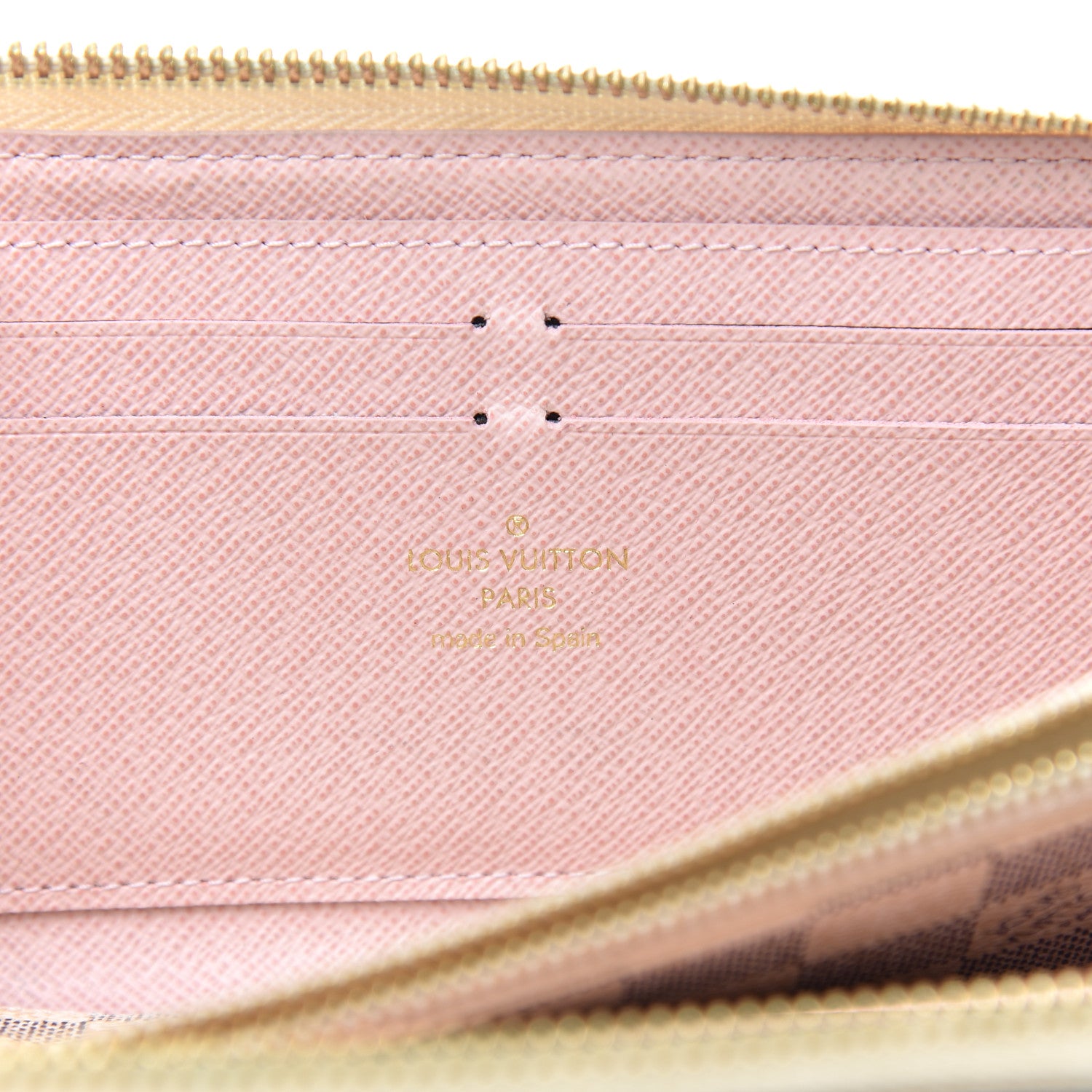 Louis Vuitton Damier Azur Clemence Wallet Rose Ballerine 7 of 16