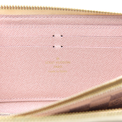 Louis Vuitton Damier Azur Clemence Wallet Rose Ballerine 7 of 16