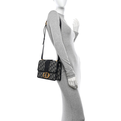 Christian Dior Oblique 30 Montaigne Flap Bag Blue 2 of 12