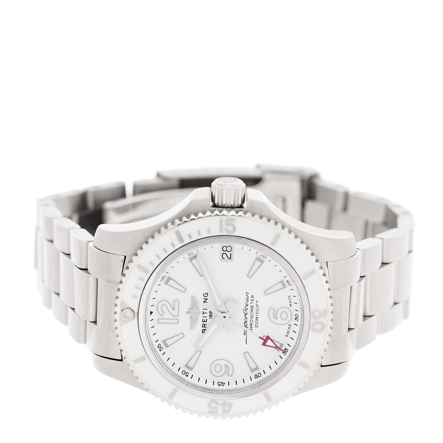 Stainless Steel 36mm Super Ocean Chronometer Automatic Watch White A17316