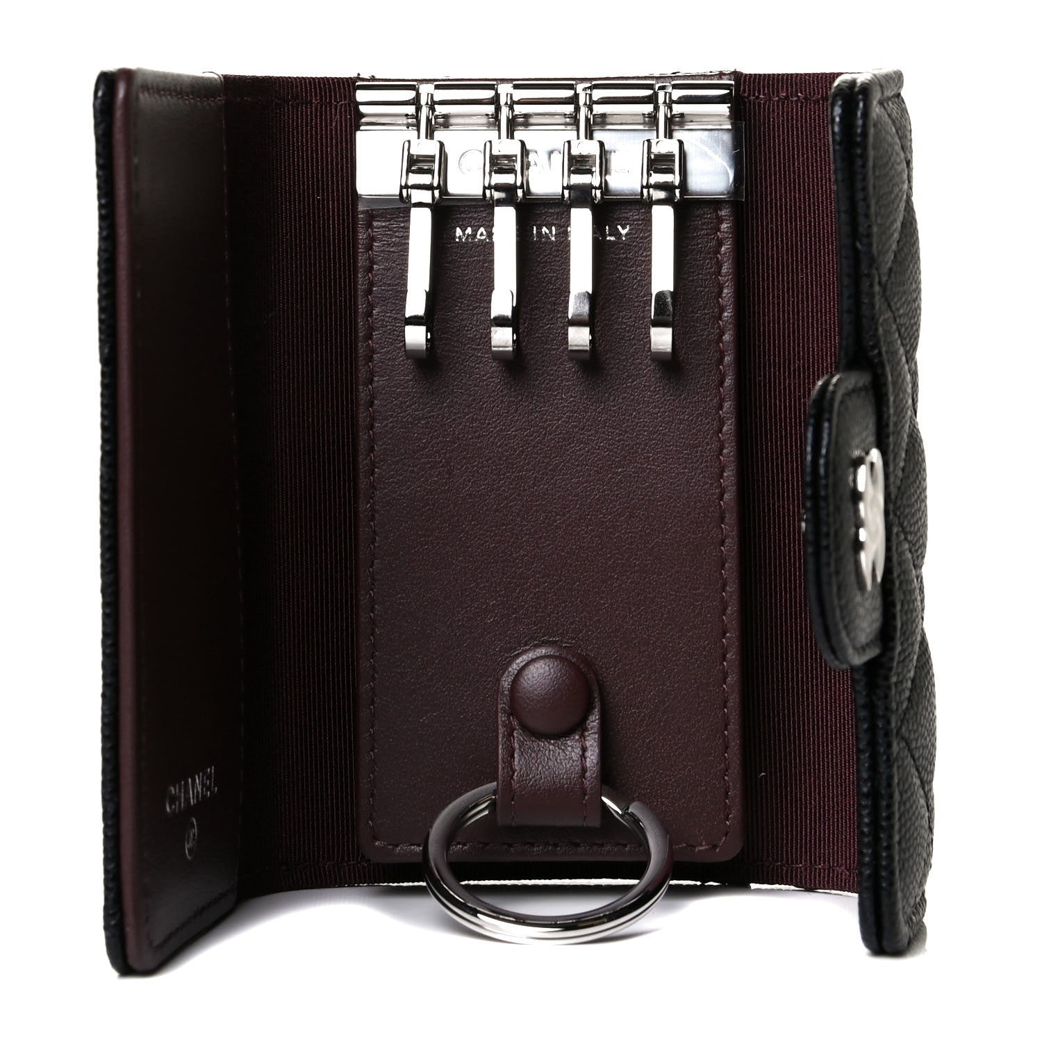 Chanel Caviar Quilted Classic 4 Key Holder Wallet Black 4 of 6