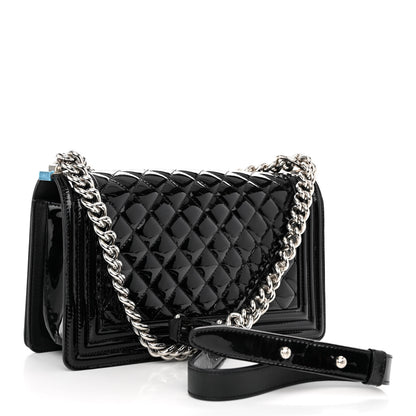 Chanel Patent Calfskin Quilted Medium Plexiglass Boy Flap Black 3 of 10