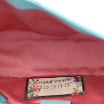 Gucci X UNSKILLED WORKER Calfskin Matelasse Flora Painted Small GG Marmont Shoulder Bag Cloudy Blue Multicolor 5 of 16