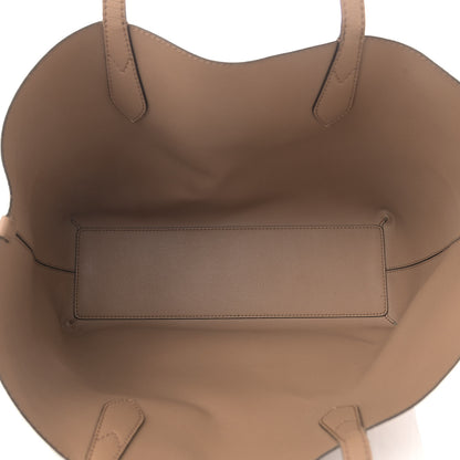 Burberry Grainy Calfskin Haymarket Check Medium Reversible Tote Camel 16 of 28