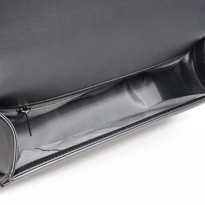 Chanel Metallic Calfskin Quilted Medium Boy Flap Dark Silver 6 of 9