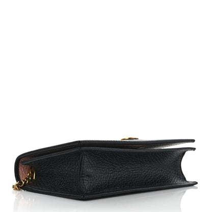 Gucci Calfskin GG Marmont Bow Chain Wallet Black 4 of 9