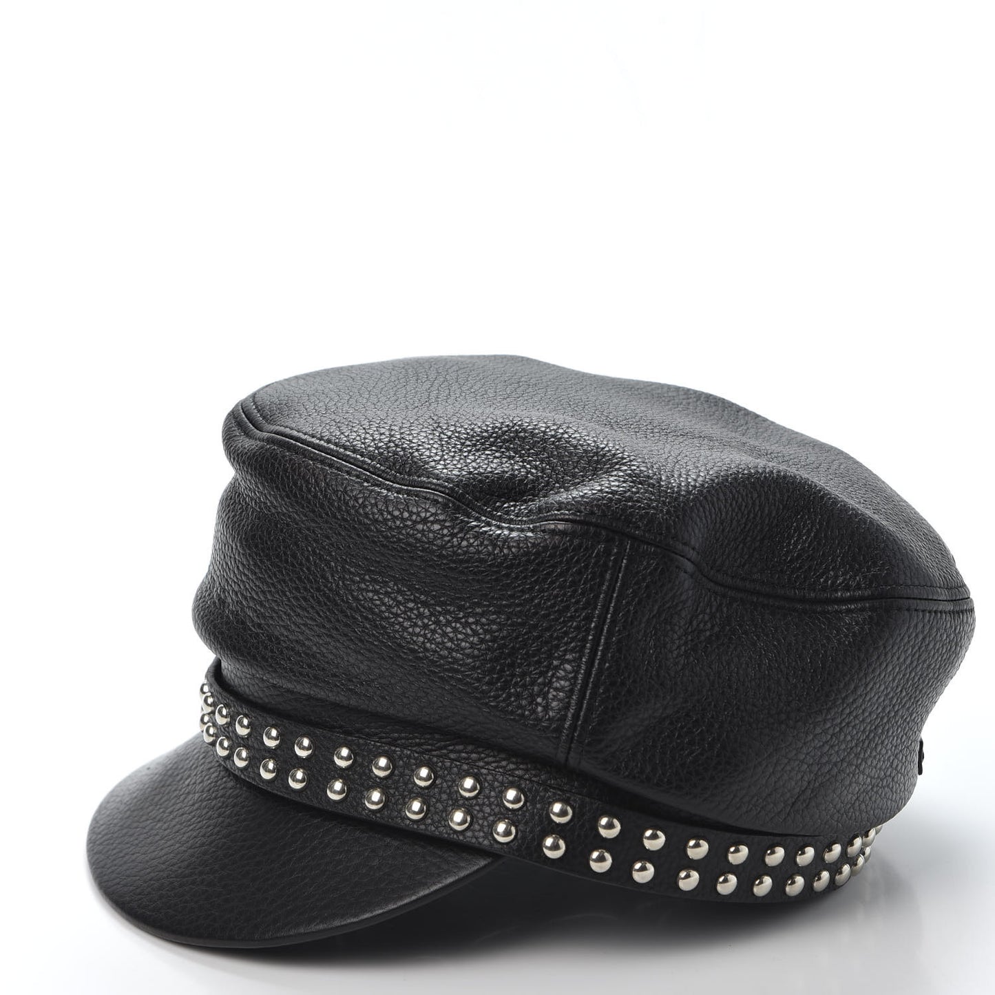 Calfskin Studded Cellarius Hat L Black