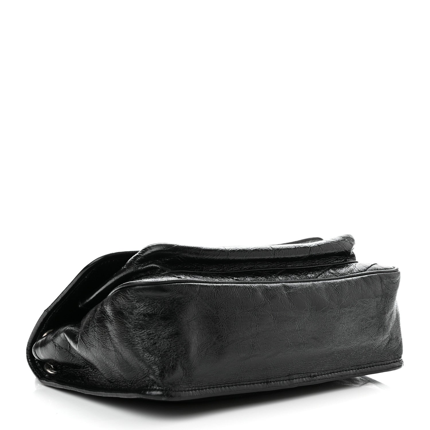 Saint Laurent Crinkled Calfskin Matelasse Monogram Medium Niki Chain Satchel Black 4 of 10