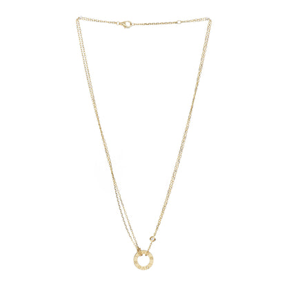 Cartier 18K Yellow Gold 2 Diamond LOVE Necklace 3 of 5