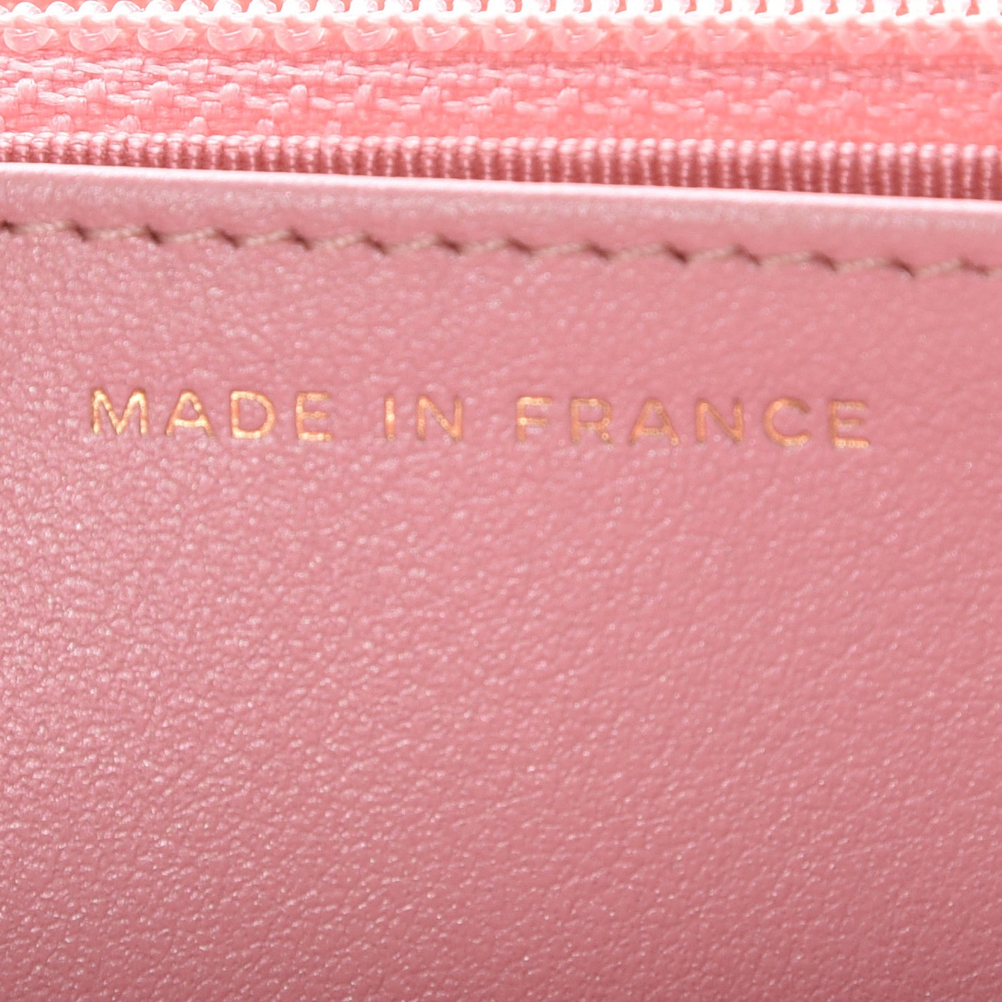 Iridescent Caviar Quilted Wallet on Chain WOC Rose Pink