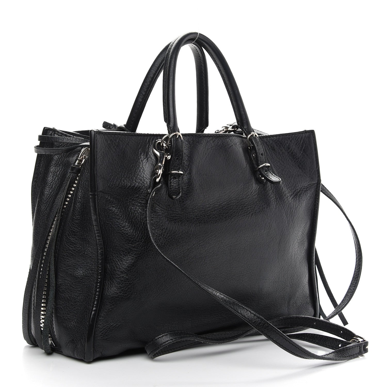 Balenciaga Veau Papier A6 Zip Around Tote Black 3 of 11