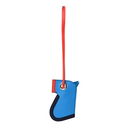 Hermes Tadelakt Camail Key Holder Bleu Hydra Capucine Bleu Obscur Rouge Grenat 1 of 3