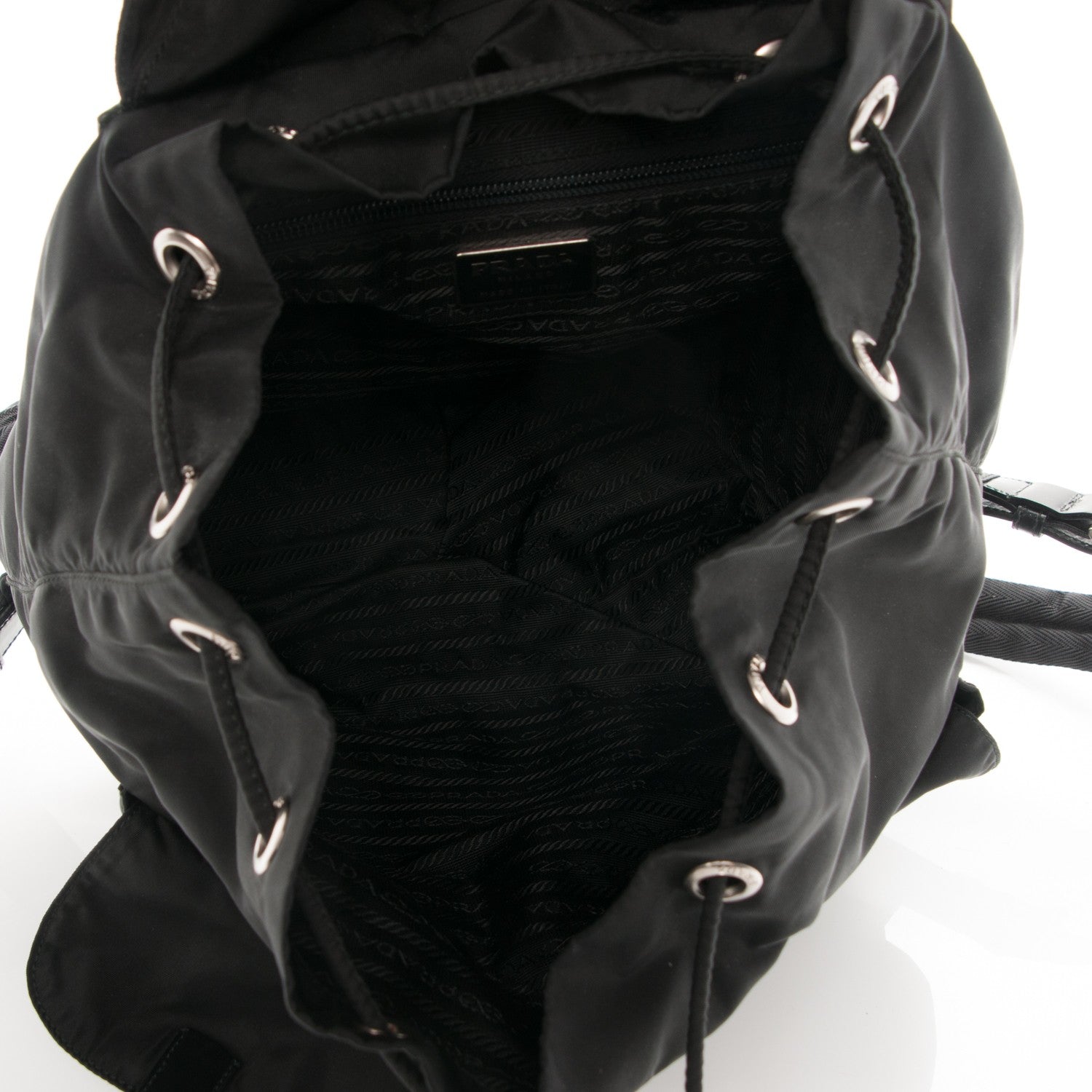 Prada Nylon Vela Medium Backpack Black 5 of 7