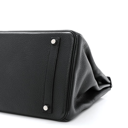 Hermes Taurillon Clemence Birkin 35 Black 10 of 11
