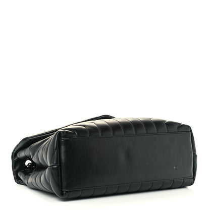 Saint Laurent Calfskin Y Quilted Monogram Medium Loulou Chain Satchel Black 4 of 11