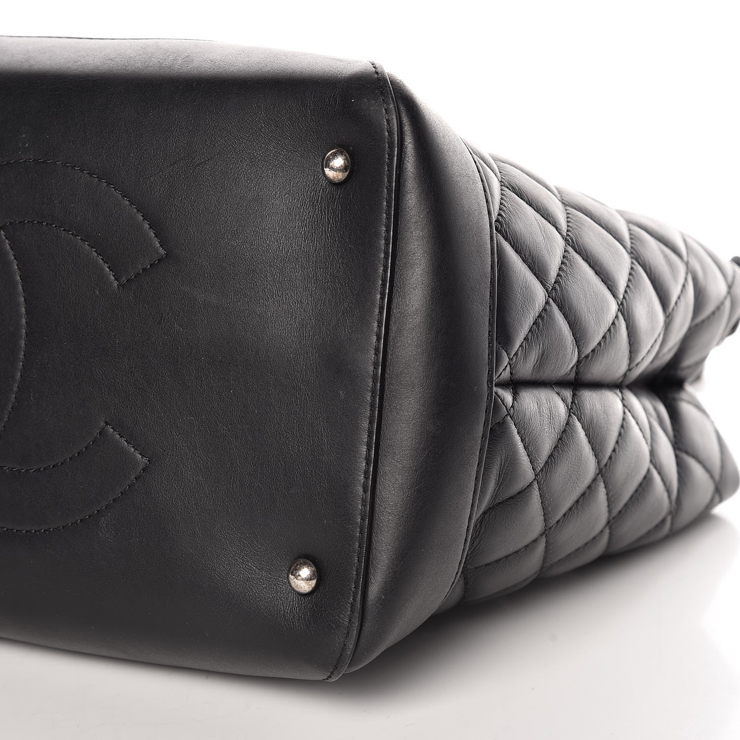 Chanel Calfskin Quilted Small Easy Shopping Tote Black 12 of 13