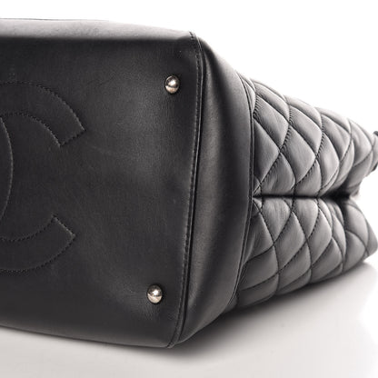 Chanel Calfskin Quilted Small Easy Shopping Tote Black 12 of 13