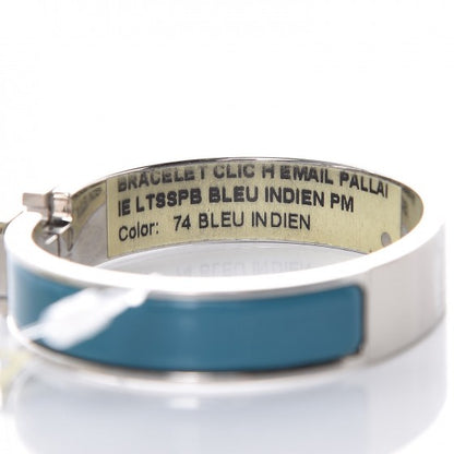 Hermes Enamel Narrow Clic Clac H Bracelet PM Bleu Indien 4 of 6