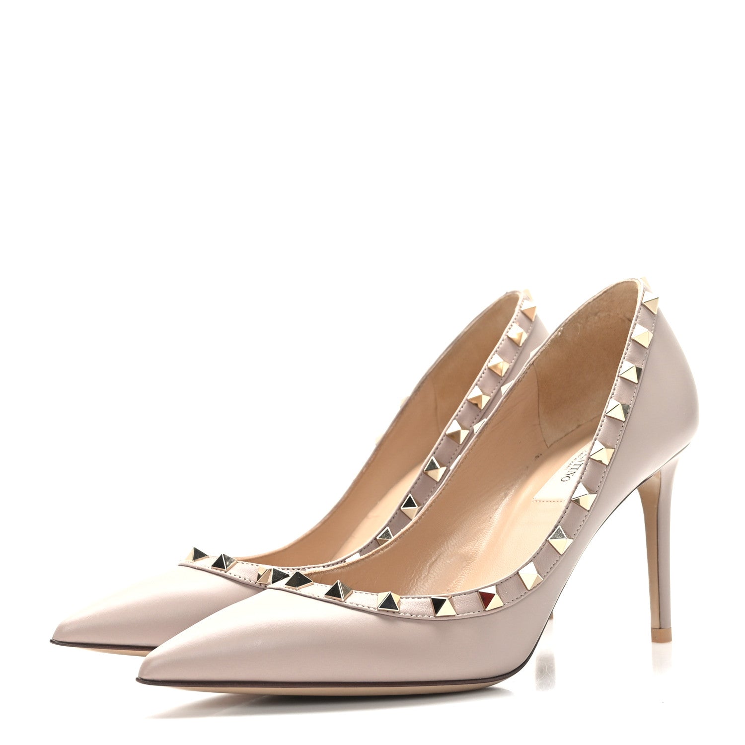 Valentino Garavani Nappa Rockstud 85mm Pumps 38.5 Poudre 3 of 8