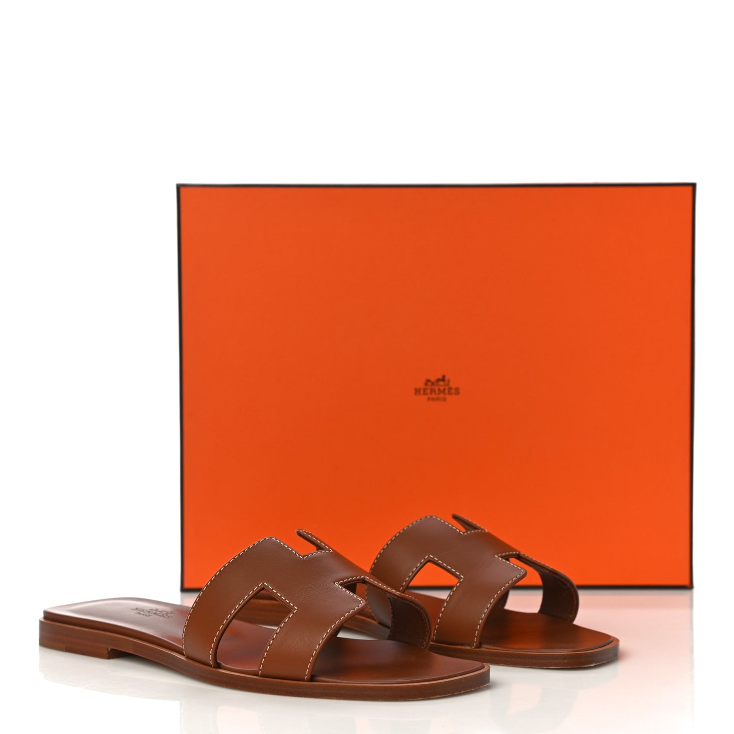 Box Calfskin Oran Sandals 37 Gold