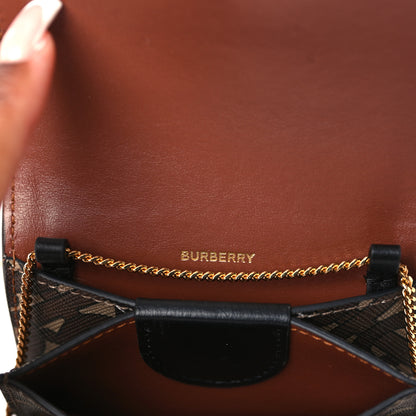 Burberry E-Canvas Monogram Stripe Jessie Chain Card Case Bridle Brown 6 of 8