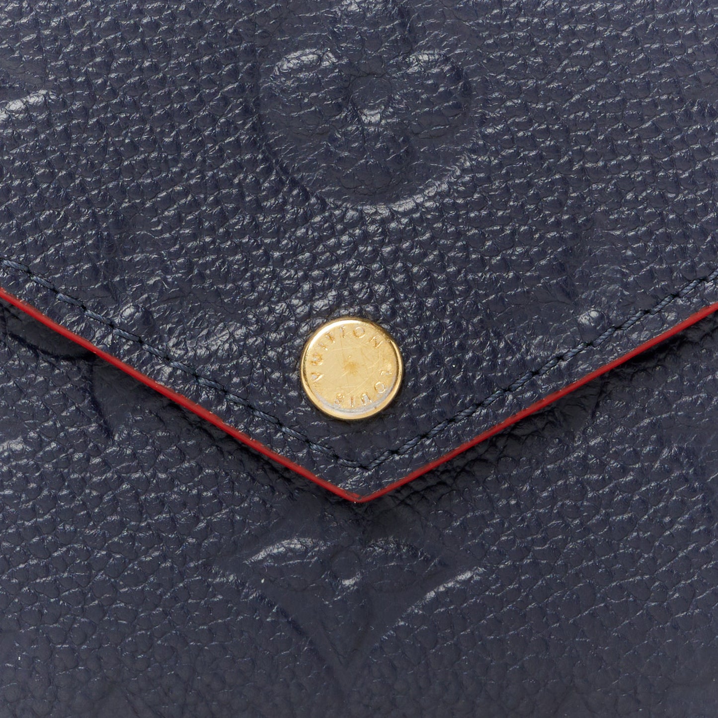 Empreinte Recto Verso Card Holder Marine Rouge