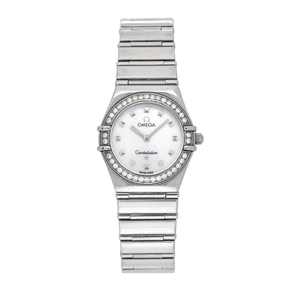 Omega Stainless Steel Diamond Bezel Mother of Pearl 22mm Constellation My Choice Quartz Watch 1465.71.00 1 of 5