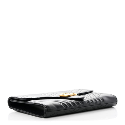 Gucci Calfskin Matelasse GG Marmont Clutch Black 4 of 12
