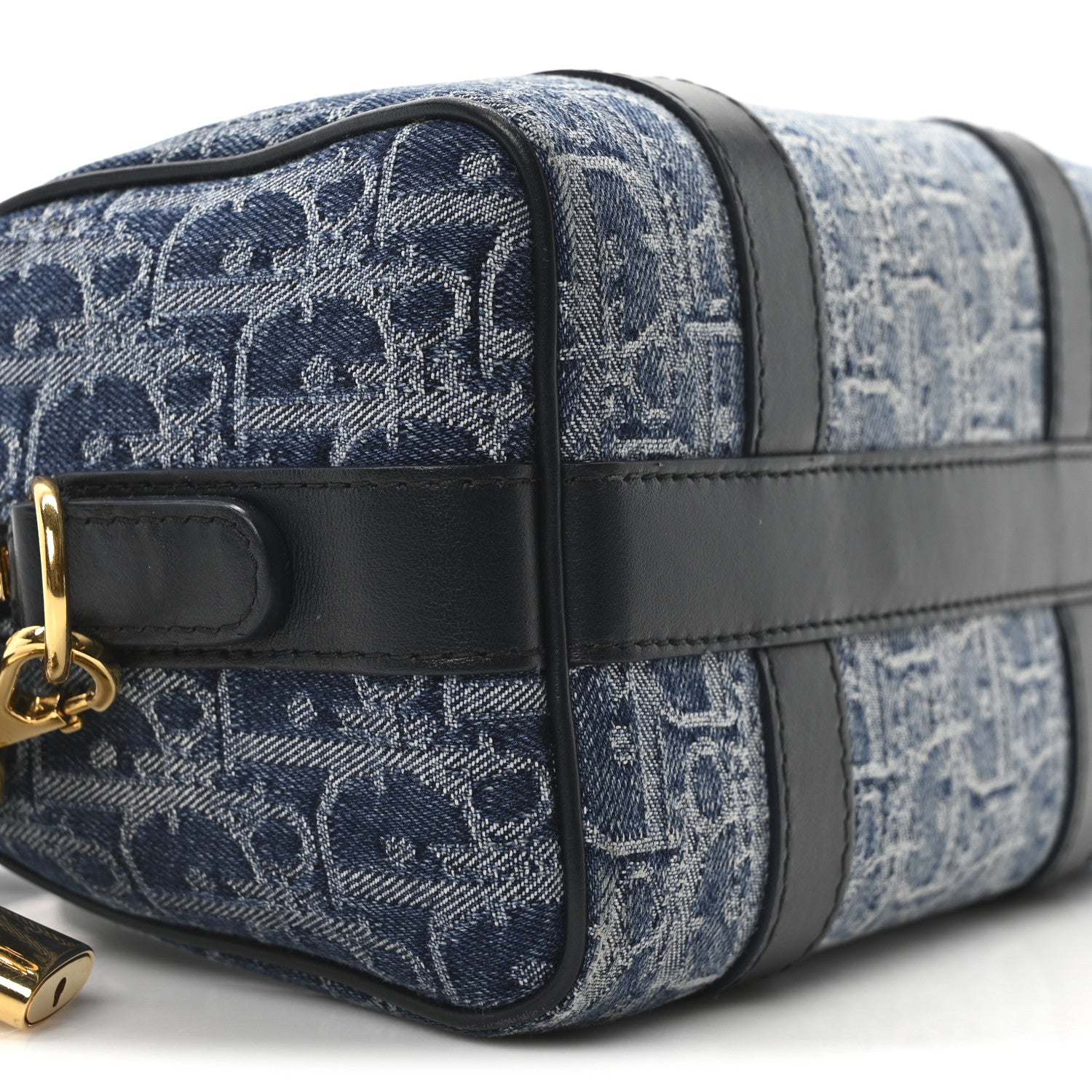 Christian Dior Denim Oblique Groove 20 Bag Blue 9 of 11