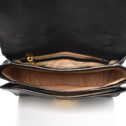 Miu Miu Goatskin Madras Shoulder Bag Nero Black 5 of 10