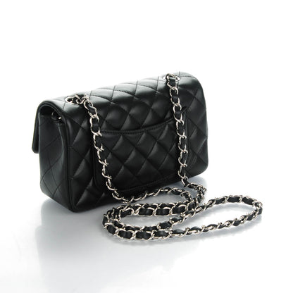 Chanel Lambskin Quilted Mini Rectangular Flap Black 3 of 8