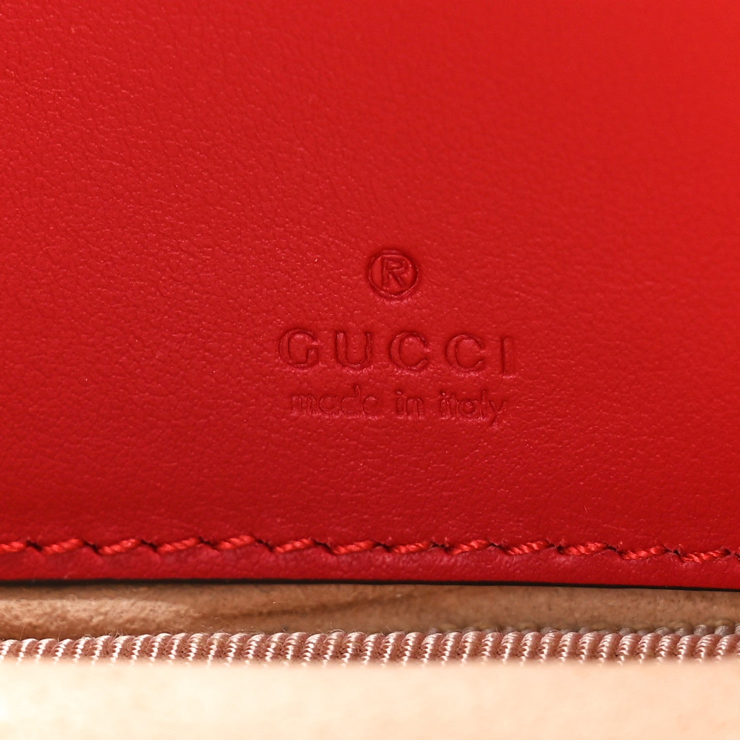 Gucci Calfskin Matelasse Mini GG Marmont Chain Crossbody Bag Hibiscus Red 7 of 11