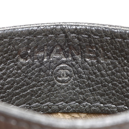 Chanel Metallic Goatskin CC Button Card Holder Silver 10 of 14