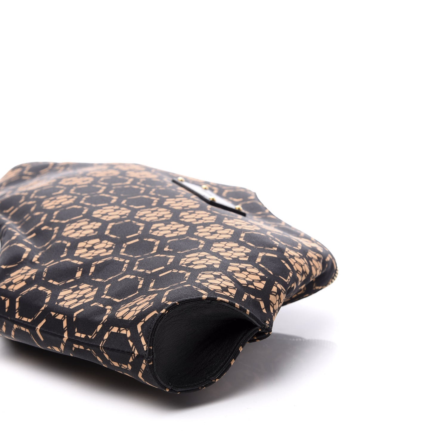 Silk Honeycomb Printed De Manta Clutch Flesh Black