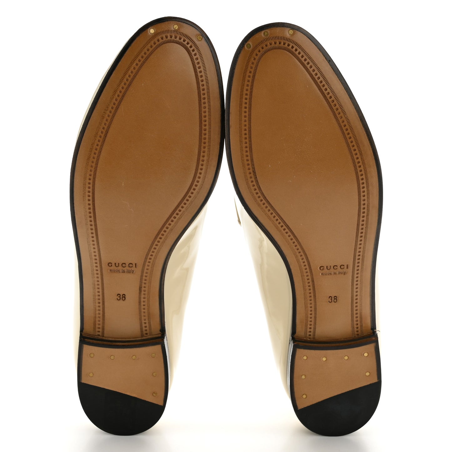 Vitello Vernice Soft Womens Jordaan Loafers 38 New Ivoire
