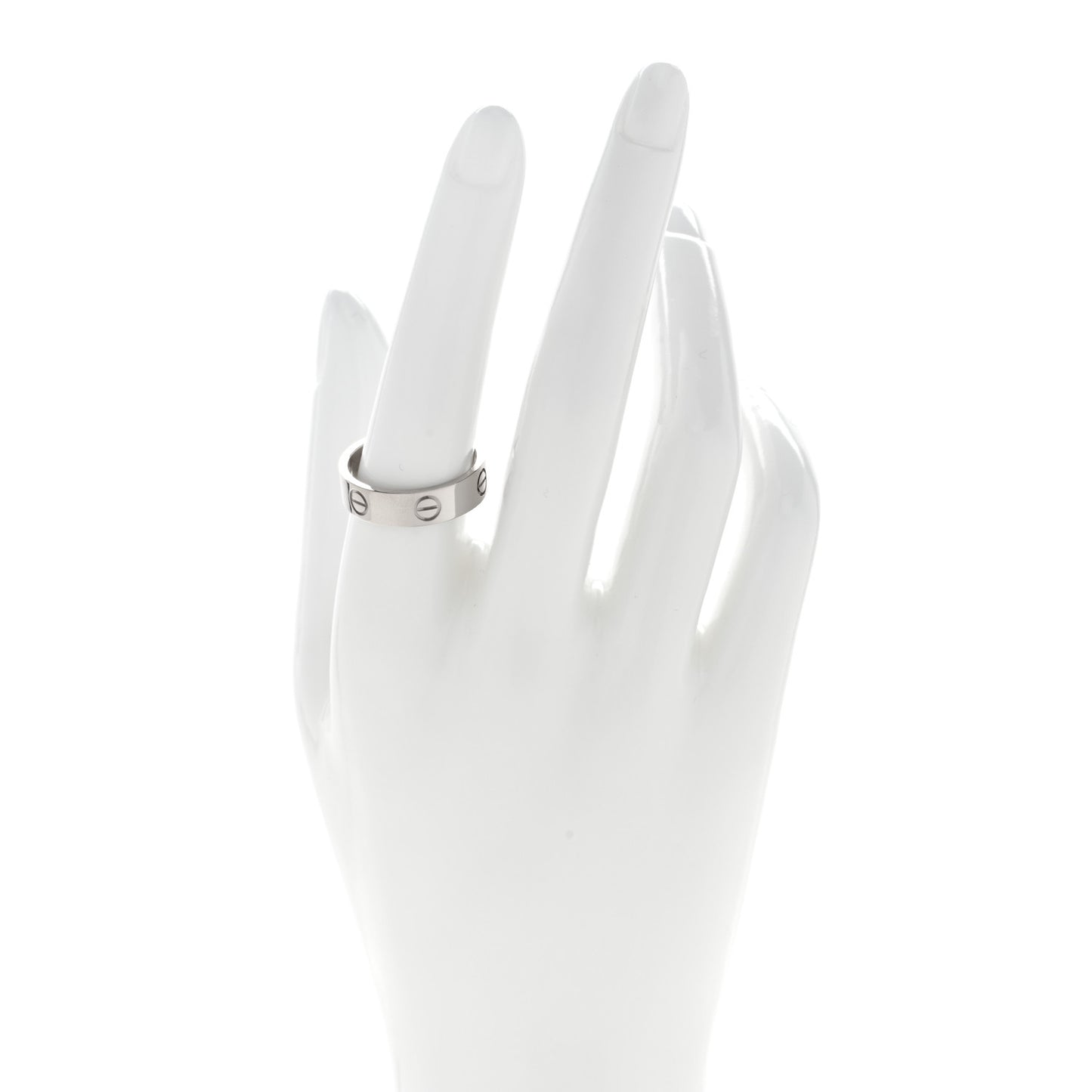 18K White Gold 5.5mm LOVE Ring 57 8